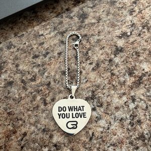 Cyclebar metal heart keychain